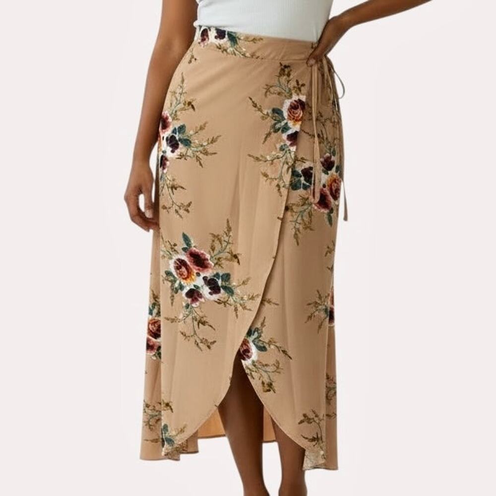 Floral Printed Tied Waist Skirt